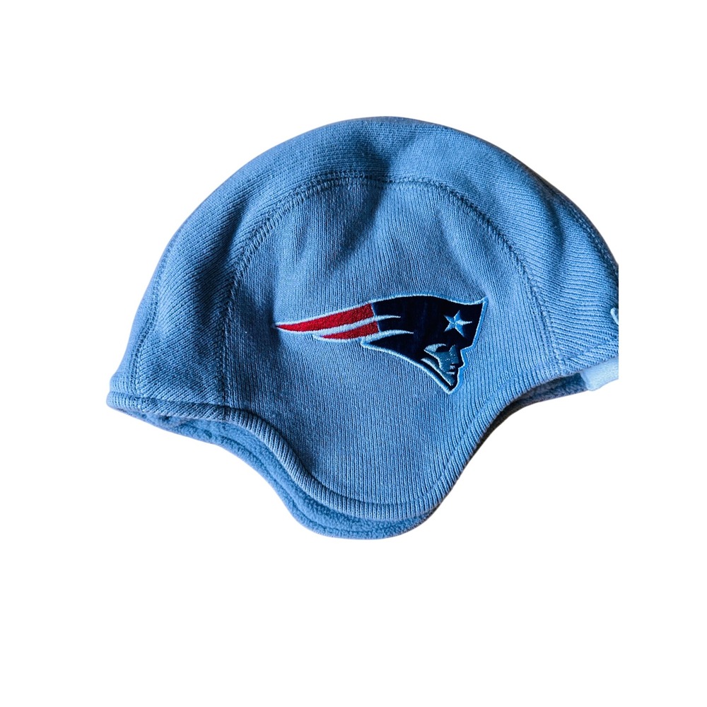 New England Patriots Kids Baby Blue Knit Ear Flap Hat‎